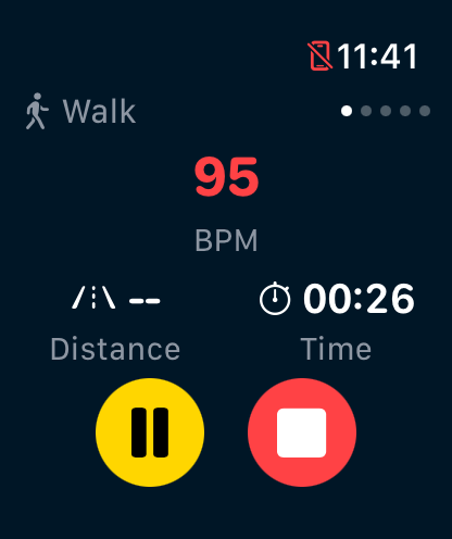 Live tracking on Apple Watch